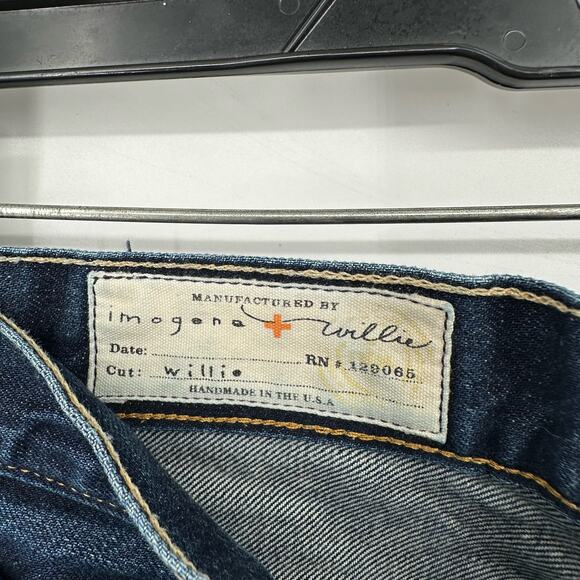 Imogene Willie Jeans Mens 33x32 Willie Straight Button Fly Selvedge Denim USA - Picture 2 of 16